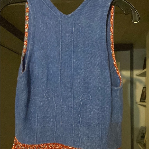 Blue and Red Floral Midi Dress - Picture 9 of 12